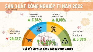 Infographic - Tình hình kinh tế - xã hội thành phố Hải Phòng tháng 1/2022